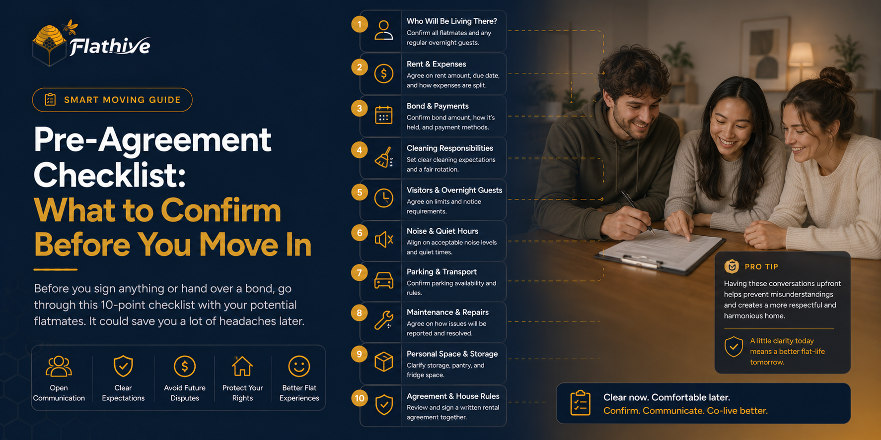 Pre-Agreement Checklist: What to Confirm Before You Move In